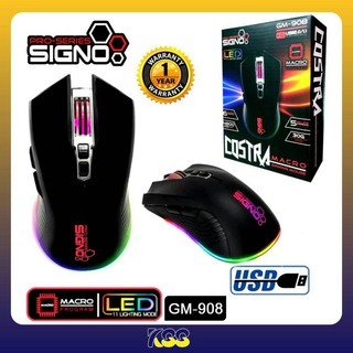 Signo GM-908 Costra Gaming Mouse เมาส์มาโคร 6 ปุ่ม 4800 DPI