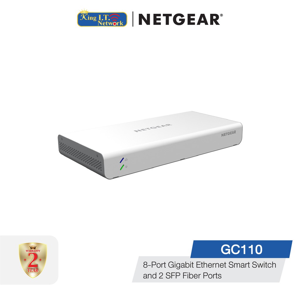 NETGEAR (GC110) 10-Port Gigabit Ethernet Insight Managed Smart Cloud Switch with 2 x 1G SFP