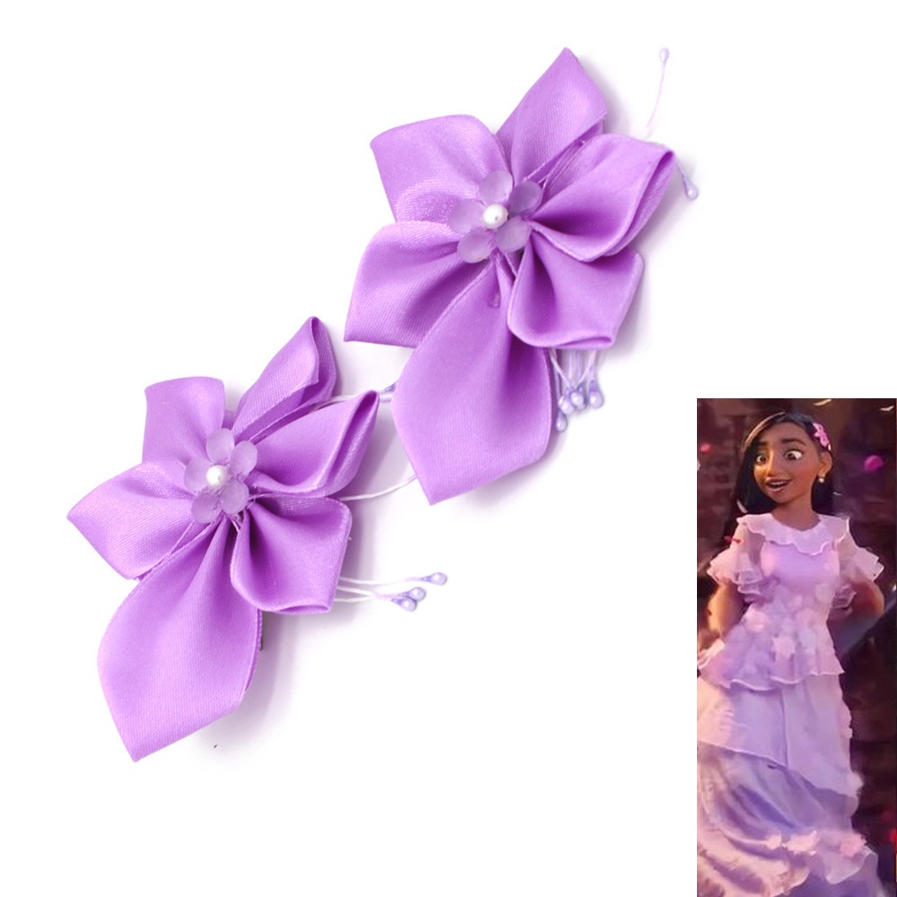 ภาพยนตร์ดิสนีย์ Encanto รูป Isabella อะนิเมะคอสเพลย์อุปกรณ์เสริมผม Hairpin Isabella เดียวกันสีม่วง B