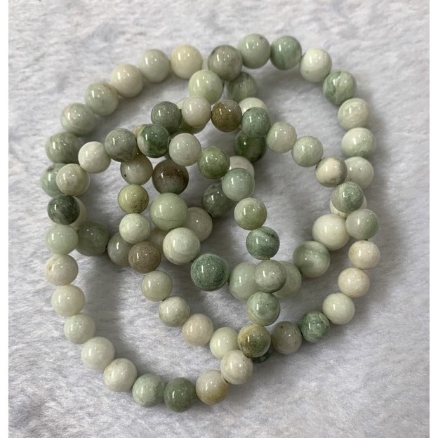 กำไลข้อมือ หินนำโชค หยกพม่า Myanmar Jade หินแห่งความอุดมสมบูรณ์ หินธรรมชาติ100% - รูปที่ 3