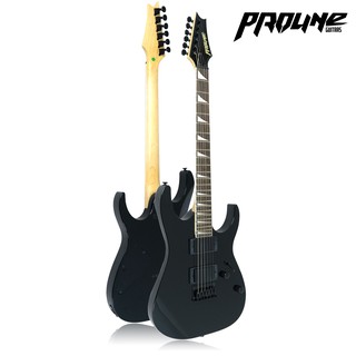 Proline PE1100 กีตาร์ไฟฟ้า ทรง Strat 24 เฟร็ต (Black) ไม้เบสวู้ด คอเมเปิ้ล ปิ๊กอัพฮัมคู่