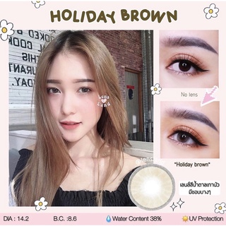 คอนแทคเลนส์รายเดือน รุ่น Holiday Brown bylensland