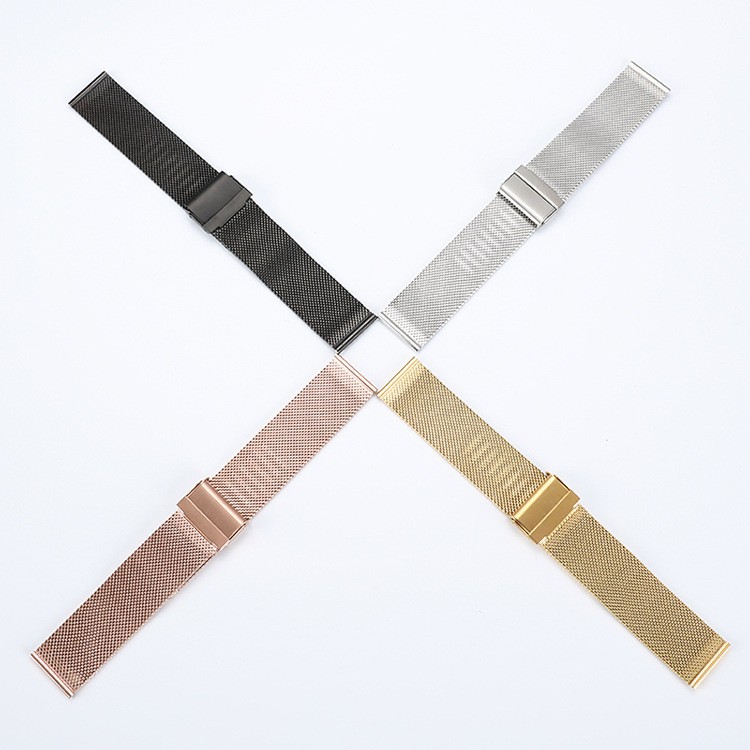 คุณภาพสูง STAINLESS MESH STEEL WATCH STRAP + ฟรีล้อ (หลายขนาด)