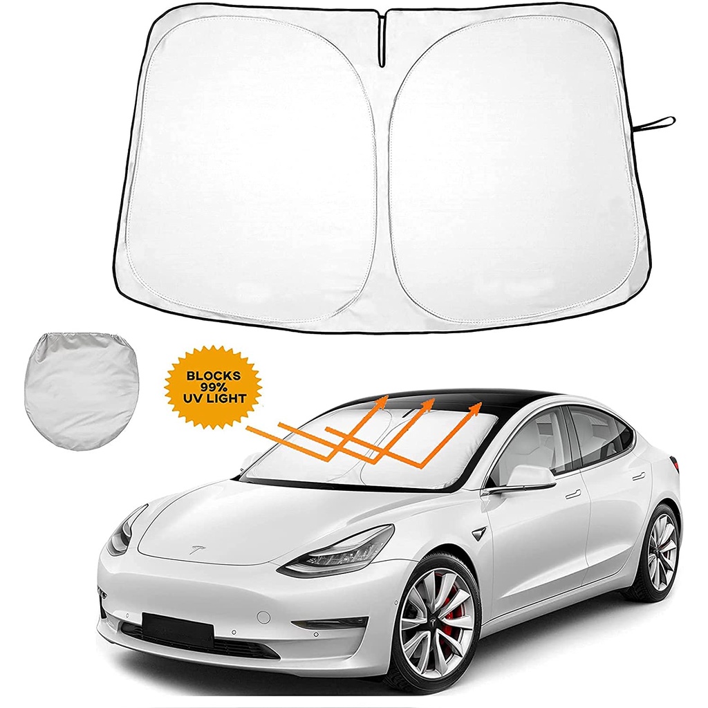 หมวกFor Model 3/Y Windshield Sunshade Car Auto UV and Sun Protection
