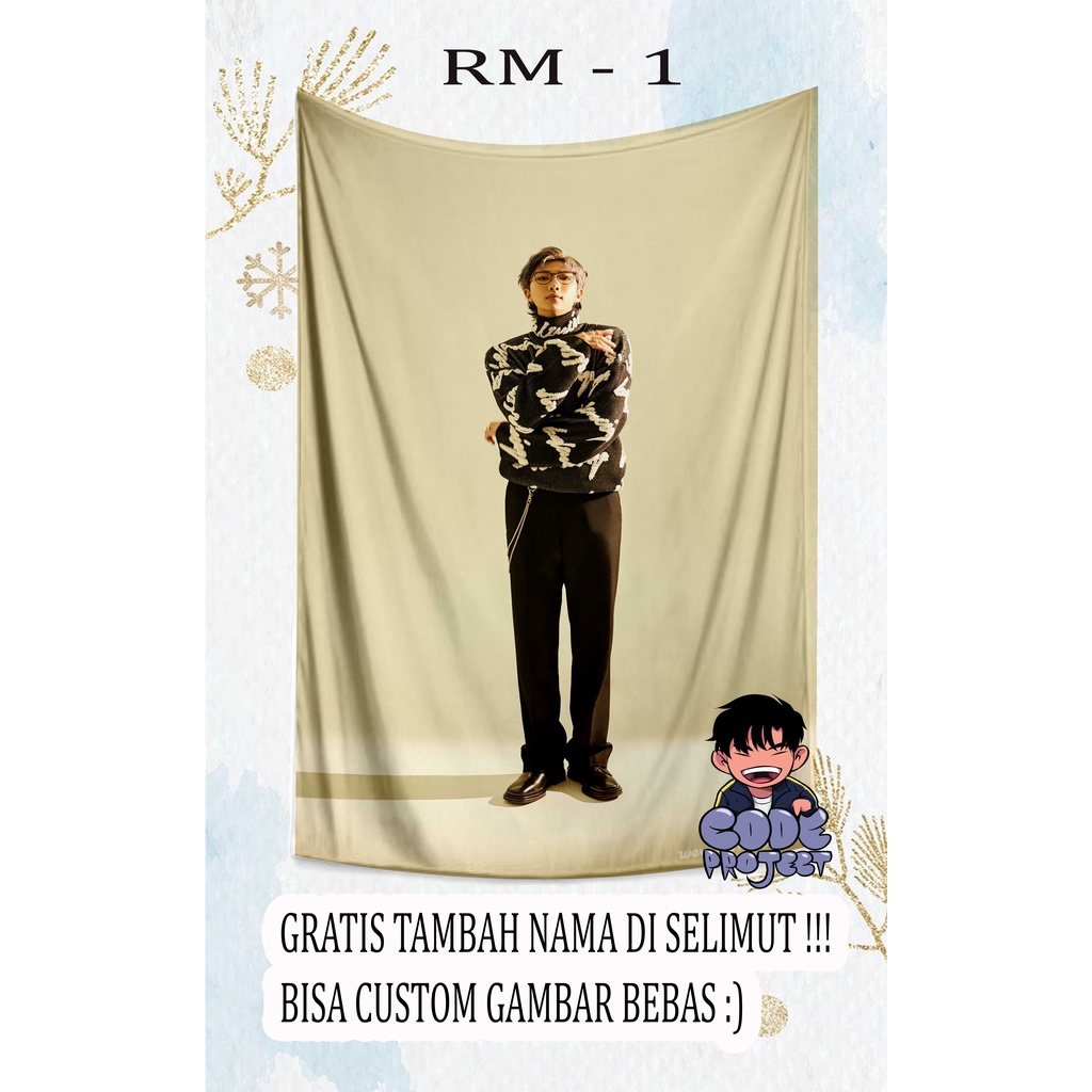 RM BTS blanket - RAP MONSTER BTS - RM ผ้าห่ม BTS - ผ้าห่มสมาชิก BTS RM - ผ้าห่ม kim namjoon BTS - RM