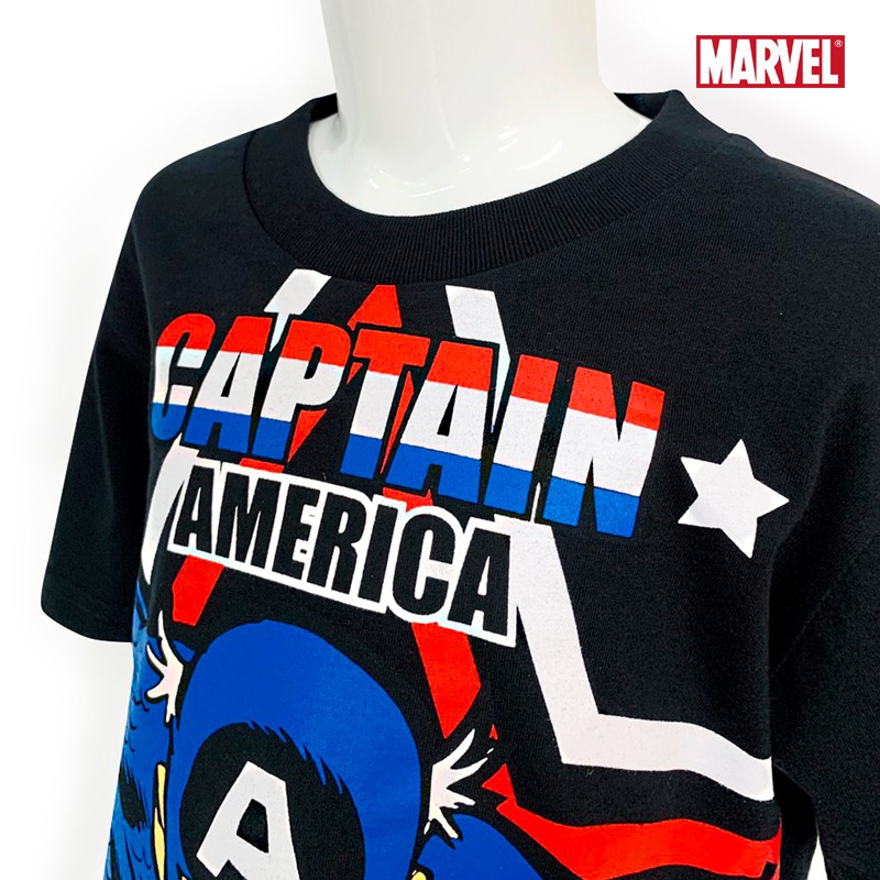 Dreaminc เสื้อยืดลายกัปตันอเมริกา(Captain America) ลิขสิทธิ์แท้จากมาร์เวล