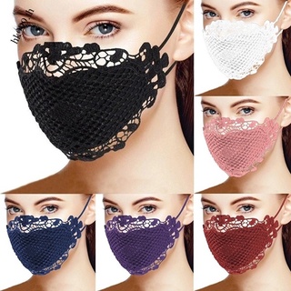 New Charming Stylish Brief Solid Lace Breathable Mouth Masks Fashion Womens Face Mask Mouth Cover