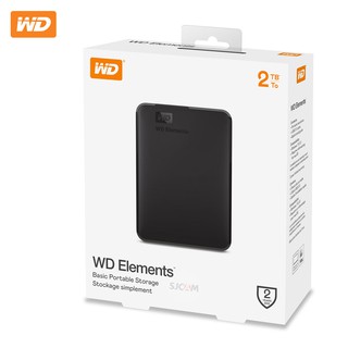 WD Elements External HardDisk 2 TB เอ็กซ์เทอนอล ฮาร์ดดิสก์  Harddisk HDD (2TB สีดำ) Portable Storage WDBU6Y0020BBK-WESN