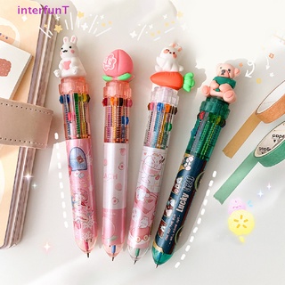 [InterfunT] ปากกาลูกลื่น ลายการ์ตูนสัตว์น่ารัก 10 สี สําหรับโรงเรียน สํานักงาน 1 ชิ้น ต่อล็อต [ใหม่]