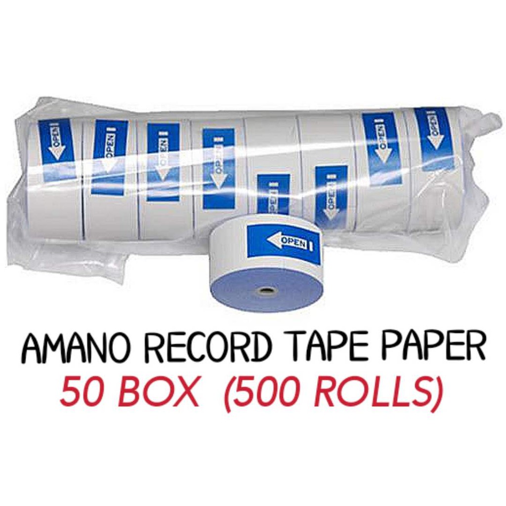 500 ม้วนเทป RECORD ม้วนสําหรับ AMANO WATCHMAN CLOCK PR-600 / PR-500