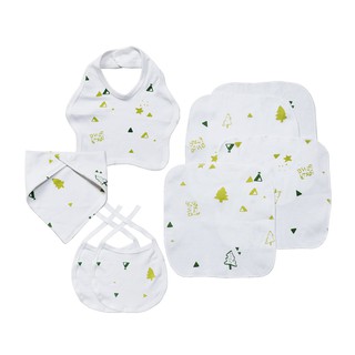 YUYING Baby Snap Bib &amp; Drool Bib &amp; Handkerchief Pure Cotton 100% เซทผ้ากันเปื้อนและผ้าเช็ดหน้าเด็ก