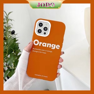 เคสโทรศัพท์มือถือ ซิลิโคนนิ่ม TPU กันกระแทก ลายส้ม JODO สําหรับ iPhone 14 13 12 11 Promax 6 6S 7 8 Plus X XR XSMax SE