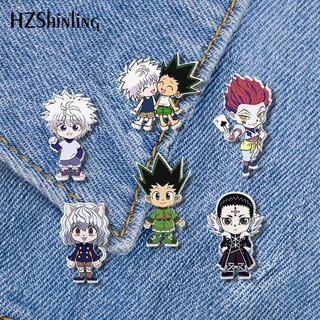 เข็มกลัด เข็มกลัดรูปการ์ตูน Hunter X Hunter อะคริลิค Lapel Pin พินติดเสื้อ Clasp Pin Handmade เข็มกลัด HunterXHunter