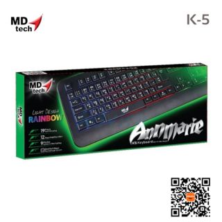 Keyboard MD-TECH (K-5) Black RGB Backlight 7 สี