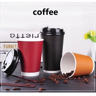 แก้วกาแฟร้อน ( 25ใบ) ดับเบิ้ลวอลล์ 8oz 12oz 14oz 16oz มีพร้อมฝาและเฉพาะแก้ว (ไม่มีฝาหัวใจ)