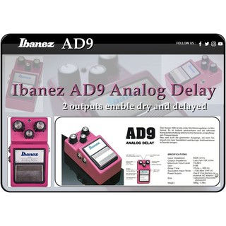 Ibanez AD9 Analog Delay เอฟเฟคเสียง Delay (Made in Japan)