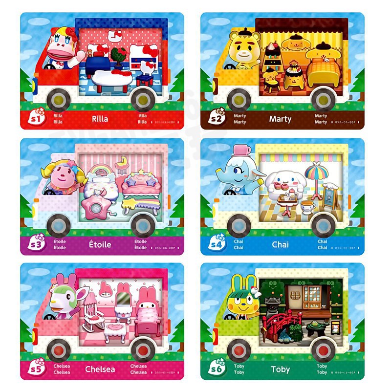การ์ด Sanrio Amiibo ครบชุด 6 ชิ้นสําหรับ Animal Crossing