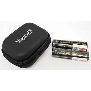 ถ่านชาร์จ Vapcell 18650 INR 2000 mAh 2 ก้อน พร้อมกระเป๋าใส่ถ่าน ของแท้