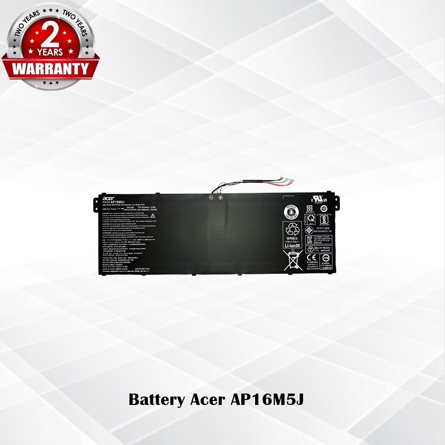 Battery Acer AP16M5J / แบตเตอรี่โน๊ตบุ๊ค รุ่น 3 A314-31, A315-21, A315-51, A515-51, ES1-523 Series (แท้) *รับประกัน 2 ปี