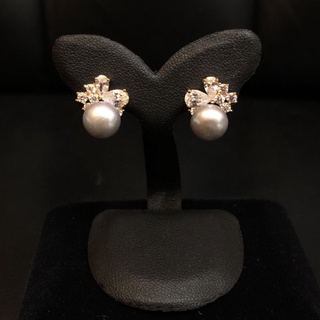 Pearl Shop ต่างหูมุกแท้ มุกน้ำจืดทรงซาลาเปา งานจิวเวลรี่