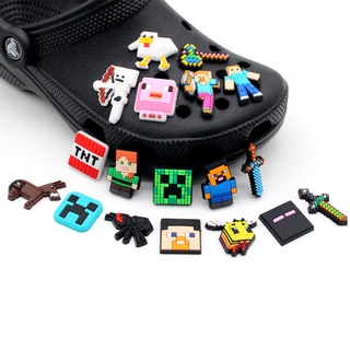 การ์ตูน 1pcs Crocs Jibbitz Minecraft เกม ธีม shoe charms diy ถอดได้  decorate รองเท้าแตะ  pvc accessories หัวเข็มขัด ของขวัญคริสต์มาสสำหรับเด็ก 1000 รุ่น สําหรับคุณเลือก #5