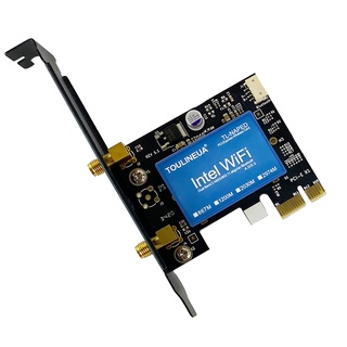 Wifi Card PCIe 2.4 / 5.0 GHz พร้อม Bluetooth 4.0 / 5.0 2 in 1 Toulineua TL-NAPED PCI-E X1 Intel AC 7260