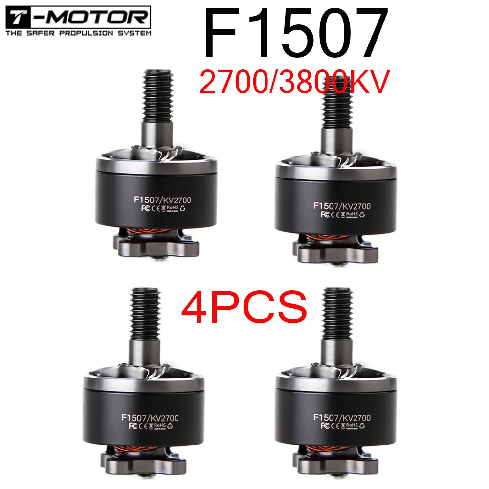 มอเตอร์ไร้แปรงถ่าน T-Motor F1507 1507 2700KV 3-6S 3800KV 3-4S สําหรับโดรนบังคับ CineWhoop FPV 4 ชิ้น