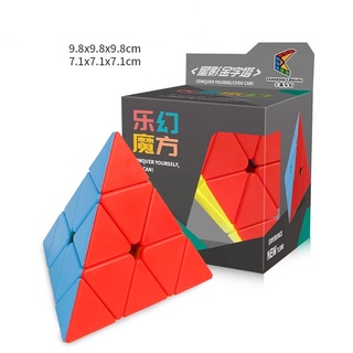 รูบิค  พิรามิด สามเหลี่ยมของเล่นฝึกสมอง แบบ Speed Pyramid Rubik Cube ลื่นหัวแตก รุ่นขอบดำ ของเล่นเด็ก 5 ขวบ ขึ้นไป