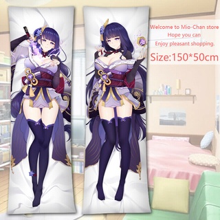 พร้อมส่ง ปลอกหมอนอิงสองด้าน พิมพ์ลายอนิเมะ Raiden Shogun Dakimakura Kawaii Otaku ขนาด 150x50 ซม.