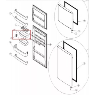 electrolux อะไหล่แท้ ชั้นวางไข่ ชั้นวางของตู้เย็นอิเล็คโทรลักส์ A06831702 BIN DOOR FLEX 1/2 EL PACKING ใช้กับรุ่น ETB210