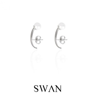 SWAN - Mia Pearl Earring ต่างหูเงินแท้ ประดับมุกแท้ มุกน้ำจืด