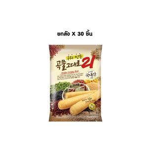 (ขายยกลัง) เกมี่ เกรน คริสปี้ โรล 80 กรัม ขนมเกาหลี / Kemy Grain Crispy Roll 80 g.