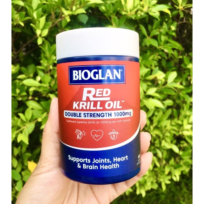 บำรุงสมอง ข้อต่อ Bioglan red krill oil 1000mg ขนาด60เม็ด