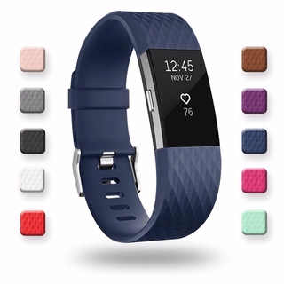 สายนาฬิกาข้อมือซิลิโคน 3D สําหรับ Fitbit Charge 2 Band Smart Watch