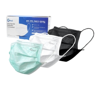 Gmed Mask หน้ากากอนามัย ทางการแพทย์ 3 ชั้น มาตรฐาน ASTM F2100 บรรจุ 50 ชิ้น