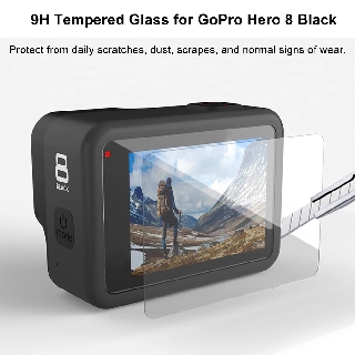 ครบเซต 3ชิ้น กระจกนิรภัยกันรอยสําหรับ Gopro Hero 8 คุณภาพสูง 9 H Tempered Glass