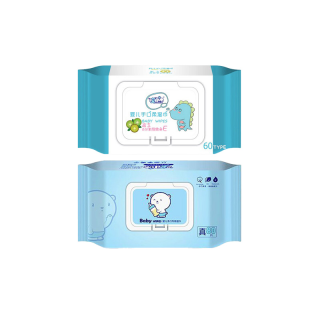 ทิชชู่เปียก 60/80แผ่น Ai Xiao Jin Baby Wipes กระดาษเปียก สูตรอ่อนโยน ไม่มีใส่น้ำหอม ไร้แอลกอฮอล์ ทิชชู่เปียกเด็ก