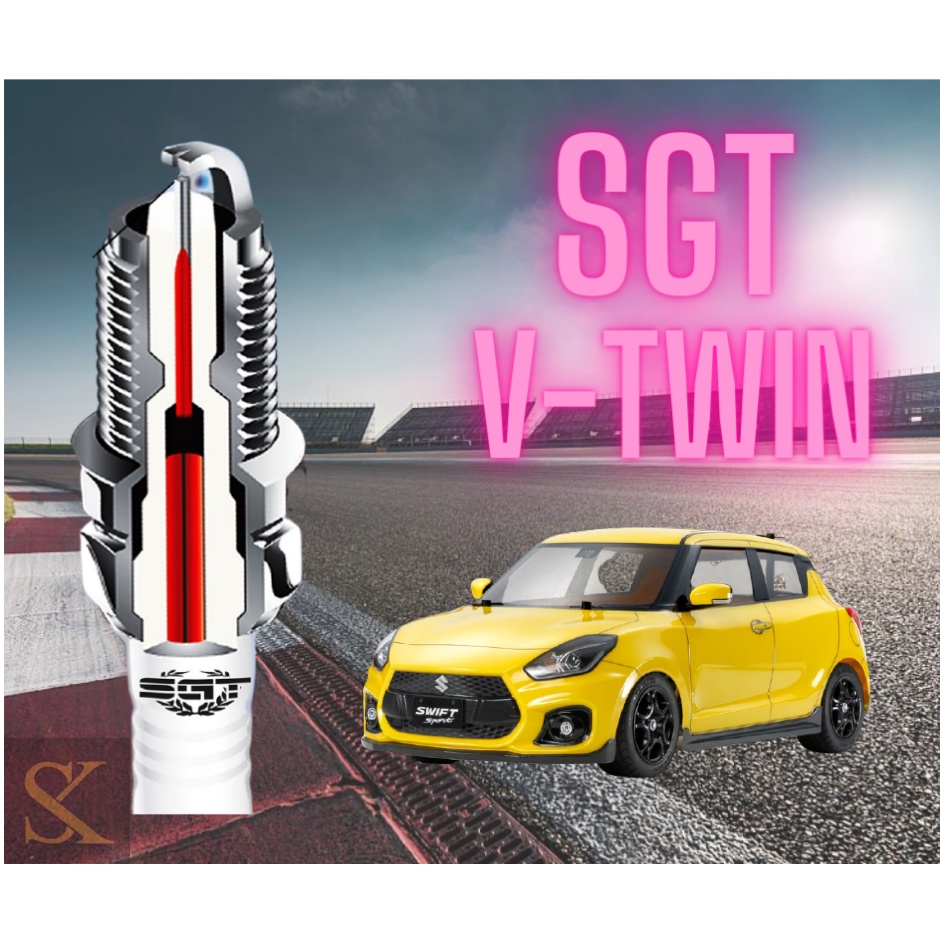 SGT V TWIN SPARK PLUG LKAR7EY Code : M7Y 4 ชิ้น Suzuki Swift AZH414 2004-2017