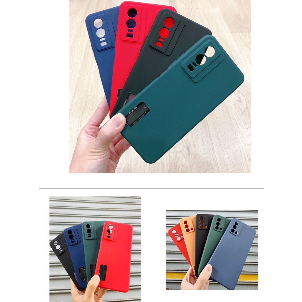 VIVO Y76(5G) Simple Pure Color Soft TPU Candy Macaron Phone Cover