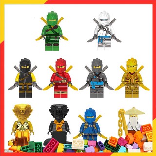 ชุดของเล่นตัวต่อเลโก้ รูปตัวละครนินจา LeGoI Lloyd NYA Zane Cole Jay Kai A RICE Ninjago A Snake Army ขนาดเล็ก สําหรับเด็กผู้ชาย และเด็กผู้หญิง 10 ชิ้น