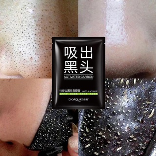 Bioaqua มาส์กหน้ากําจัดสิวหัวดําทําความสะอาดล้ําลึกสีดํา 1 ชิ้น