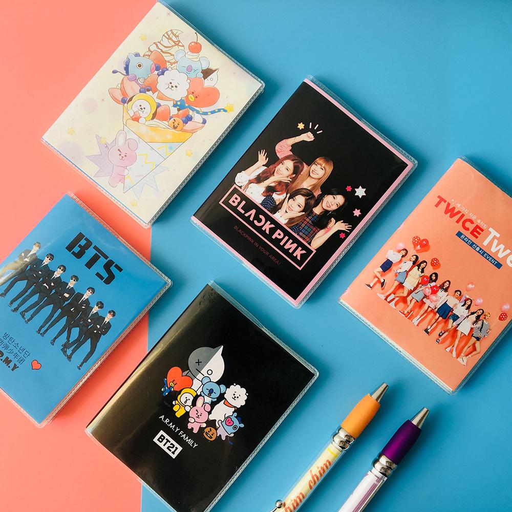 สมุดโน๊ตบุ๊ค BTS bt21 pocketbook น่ารักสีชมพู