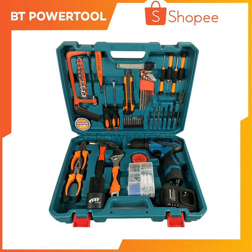 สว่านไฟฟ้าไร้สาย ชุดกระเป๋าENZO 24 V สว่านแบต  สว่านไฟฟ้า