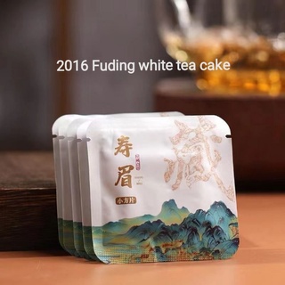 Fuding White Tea Shoumei Fujian Gaoshan Old White Tea Biscuit Tea Aged Gongmei Tea Biscuit 5g/bag