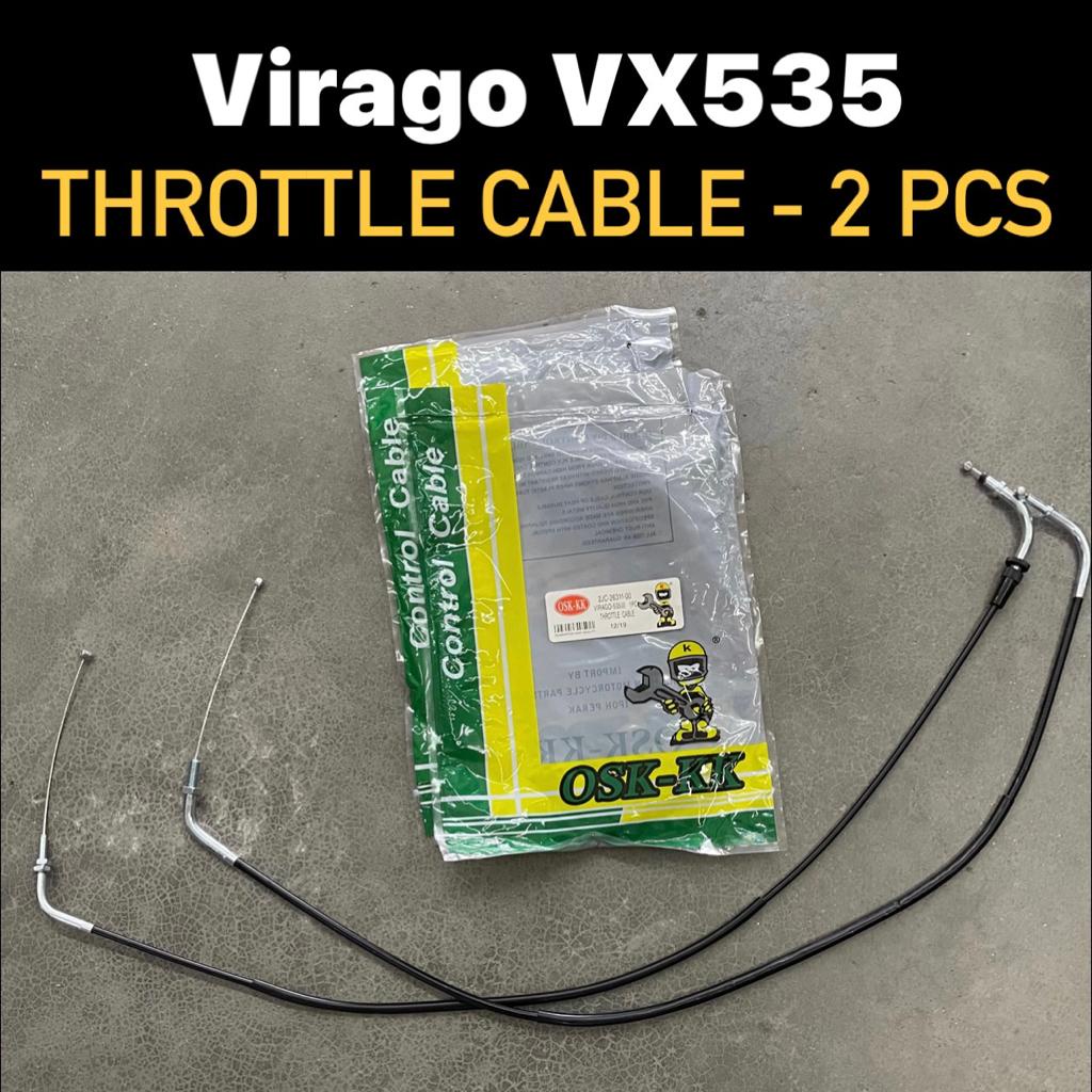 YAMAHA VIRAGO 535 VIRAGO535 XV535 VIRAGO XV 535 เปิด + ปิดสายสั้น KABLE TALI TURTEL THROTLE MINYAK ช