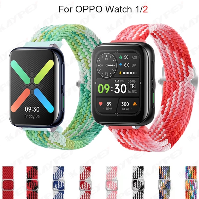 สายนาฬิกาข้อมือไนล่อนทอ สําหรับ OPPO Smart watch 1/2 OPPO watch 41/46 มม. 42/46 มม.