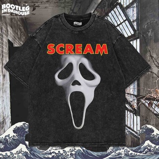 เสื้อยืด พิมพ์ลาย Scream OVERSIZE WASHING VINTAGE | เสื้อยืด โอเวอร์ไซส์ | เสื้อยืด ขนาดใหญ่ | เสื้อยืด ซักได้ | หินล้าง