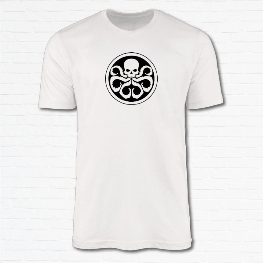 Marvel Hydra Logo_เสื้อยืด unisex Tshirt Baju 100% Cotton XS-XXL