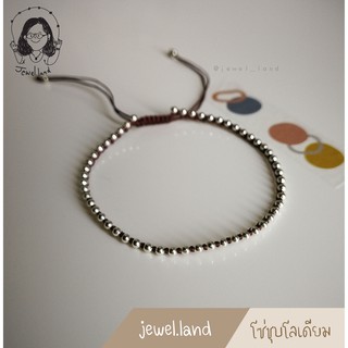 กำไลถัก Bracelet Rhodium Plated Chain