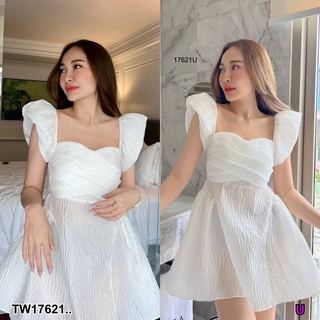 G17621 Dress มินิเดรสทรงมินิมอล เดรสสั้นผ้าสวย